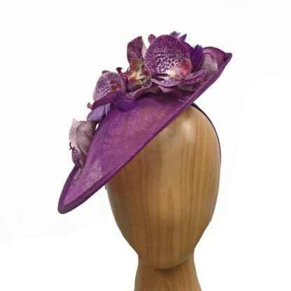 wine pink fascinator orchid