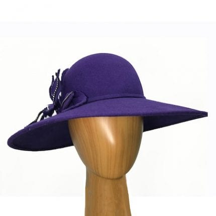 Large purple wool hat: Scarlette. Fascinated by Hats