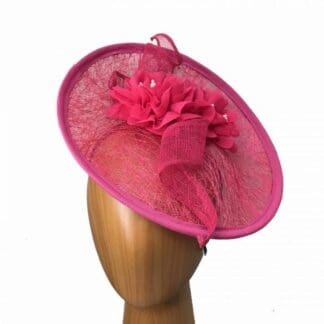 raspberry pink fascinator