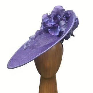 large purple fascinator