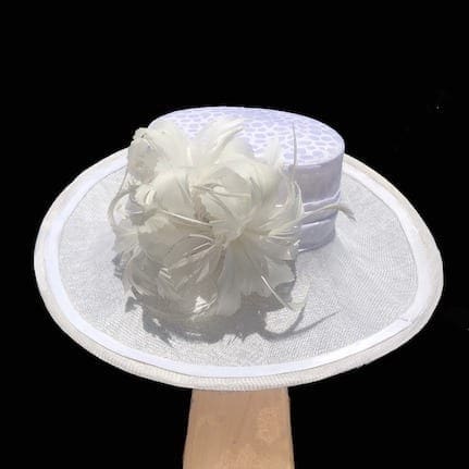 white silk and sinamay hat. Alice: Fascinated by Hats