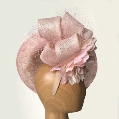 couture blush pink fascinator