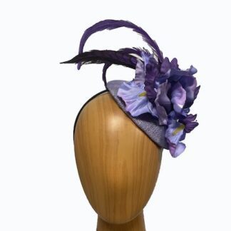 IRIS AND FEATHERS FASCINATOR