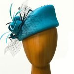 Lena Turquoise Pillbox hat