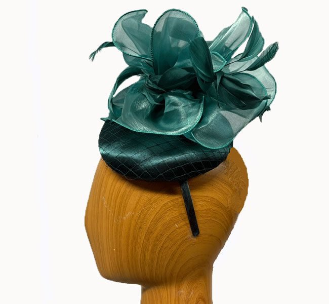 Small-green-chiffon-fascinator