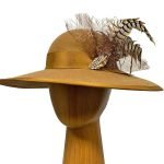 camel-wool-feathered-hat