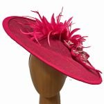 Rose red lily fascinator