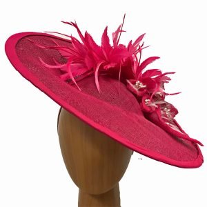 Rose red lily fascinator