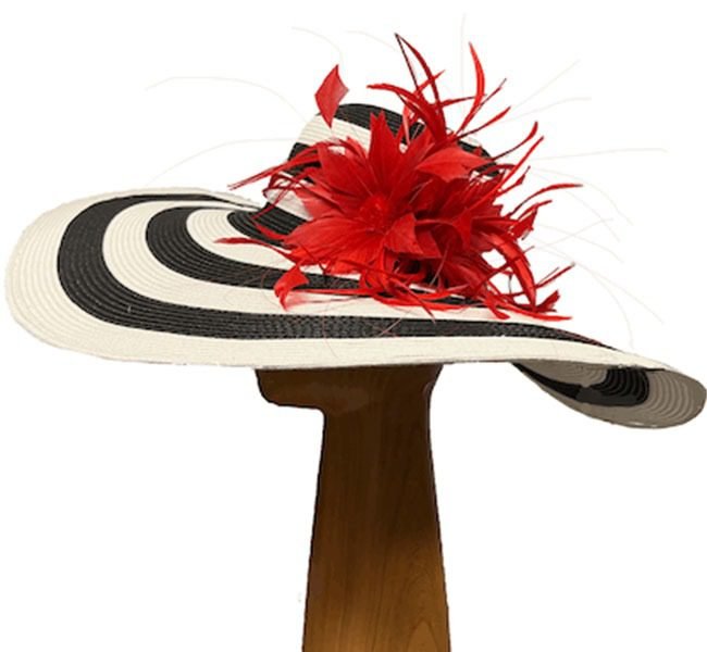 XL White Black Stripe Hat