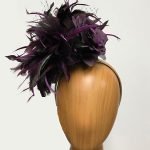 small raspberry feathers fascinator