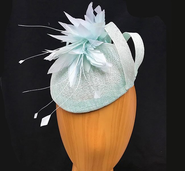 mint oval pillbox hat