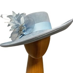 light blue wool hat