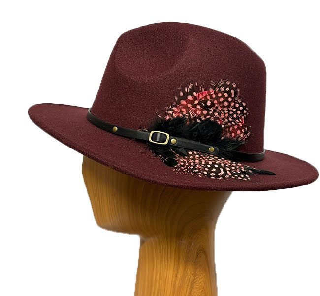 burgundy-wool-casual-hat