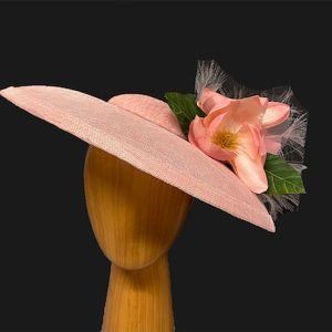 peach magnolia large fascinator