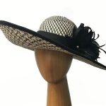 Black ivory plaid hat