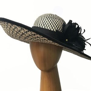 Black ivory plaid hat