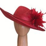 red feather dress hat