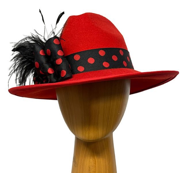 red-black-wool-casual-hat