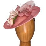 pink flower petal fascinator
