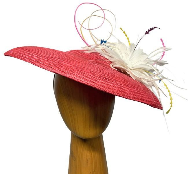 coral-white-saucer-fascinator