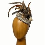 brown animal print fascinator