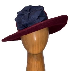 Burgundy-wool-retro-hat