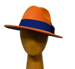 Harper fedora orange wool