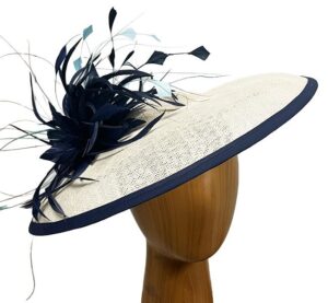 Riley white navy saucer
