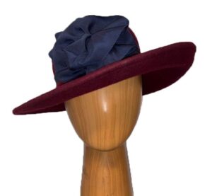 Trena burgundy wool retro