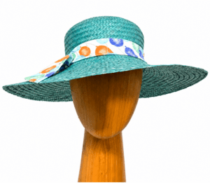 aqua straw beach hat