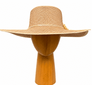 light peach straw hat