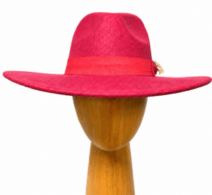 rose pink fedora wool hat