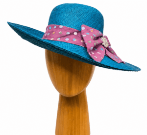 turquoise straw casual hat